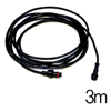 Разъем влагозащищенный 2х контактный с резьбой ПАПА+МАМА (длина кабеля 3м)