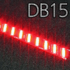 Плата светодиодной линейки DB-15 для светодиодов 1533L2, 29.3см х 18мм (1 шт)