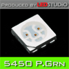 Светодиод 5450 3-чип ЯРКО-ЗЕЛЕНЫЙ (LEDSTUDIO)