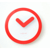 Часы качающиеся КРАСНЫЕ с логотипом LEDSTUDIO